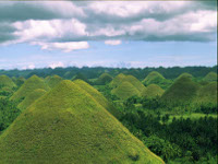 Chocolate hills panoramic view